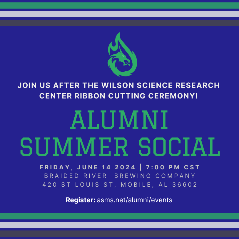 ASMS Alumni Summer Social Invite