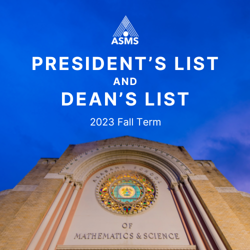 ASMS President's List and Dean’s List Students Named for Fall 2023 Term